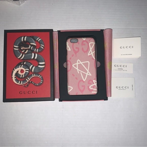 Gucci Ghost iPhone 6 Pink Graffiti Case NIB - Picture 1 of 8